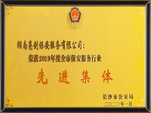 保安服務(wù)行業(yè)先進(jìn)集體2019年度