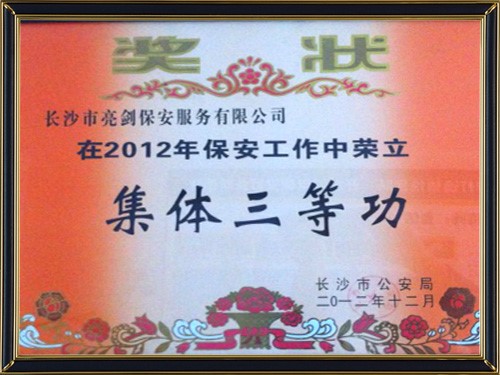 集體三等功2012年度