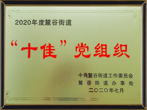 中共麓谷街道工作委員會(huì)2020年度十佳黨組織